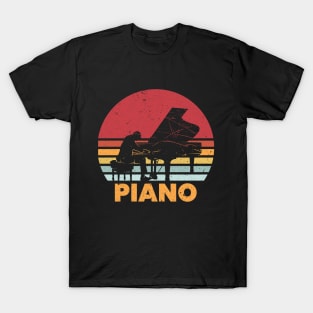 Retro Vintage Piano music instrument gift pianist keyboard T-Shirt